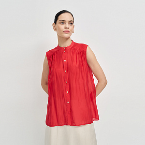 Блуза В26.Ш40.520 карминовая вуаль