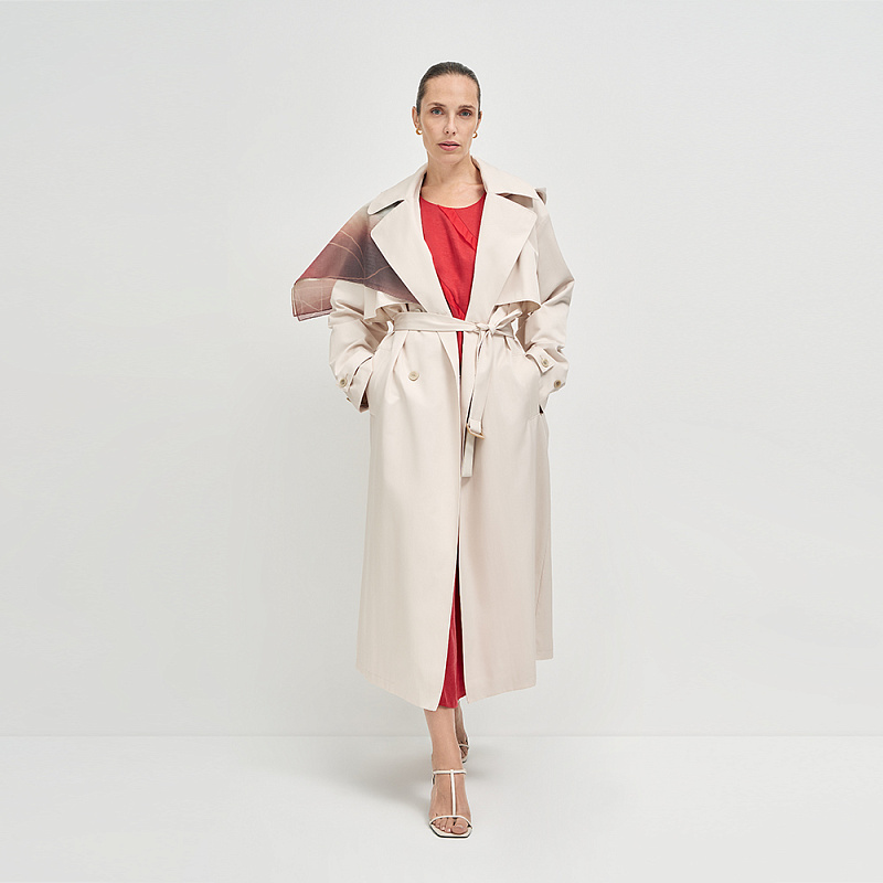 Плащ В26.Ш97.139 тёплый белый