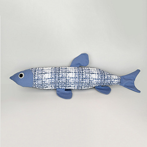 Подушка-валик Тунец Юрец, синяя