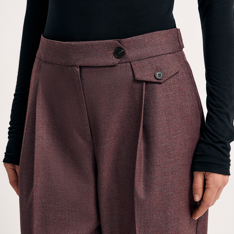 Брюки О25.Ш21.253/1 карминовый холод