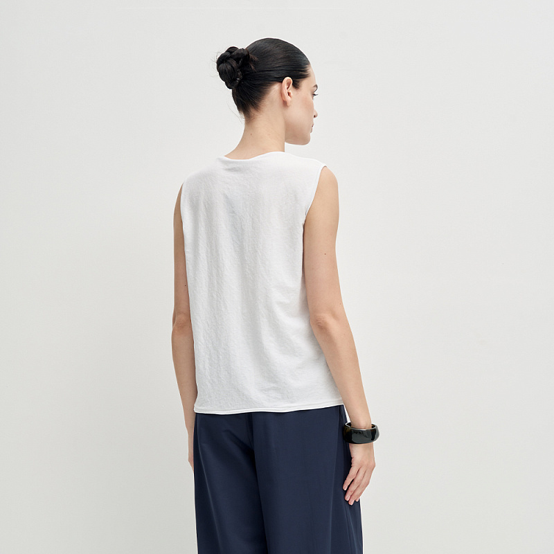 Блуза (топ) LIM.Ш46.305 мраморный белый