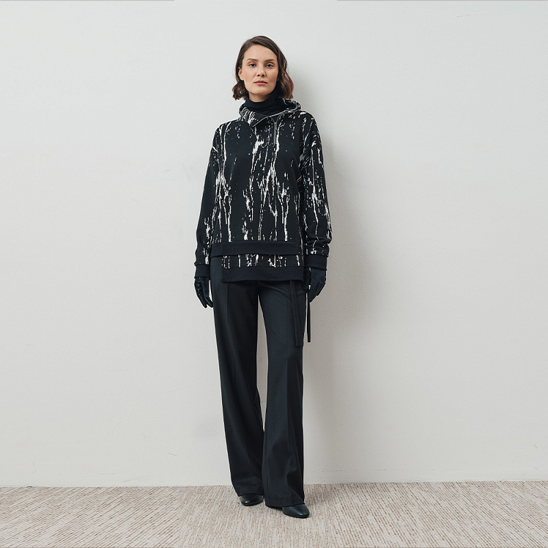 Блуза О24.Ш44.403 черный мрамор