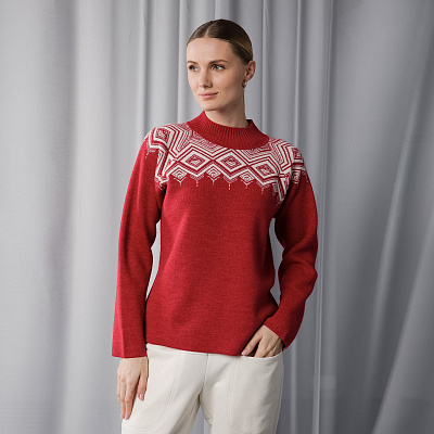 Пуловер W22.Т15.002 (красно-белый)