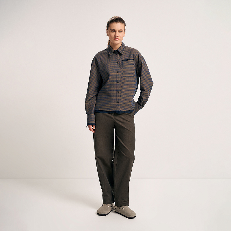 Блуза О25.Ш40.504 мерцающий гравий