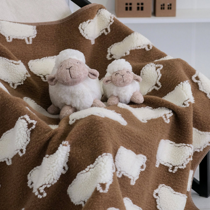 Плед Агнелло коричневый/1