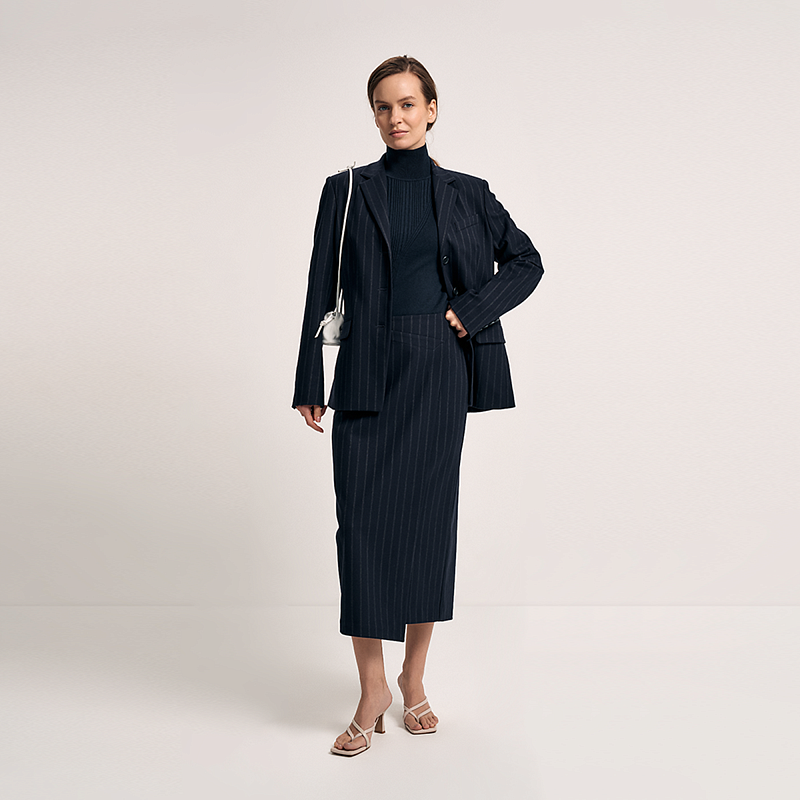 Юбка О25.Ш30.082 сапфирово-синий