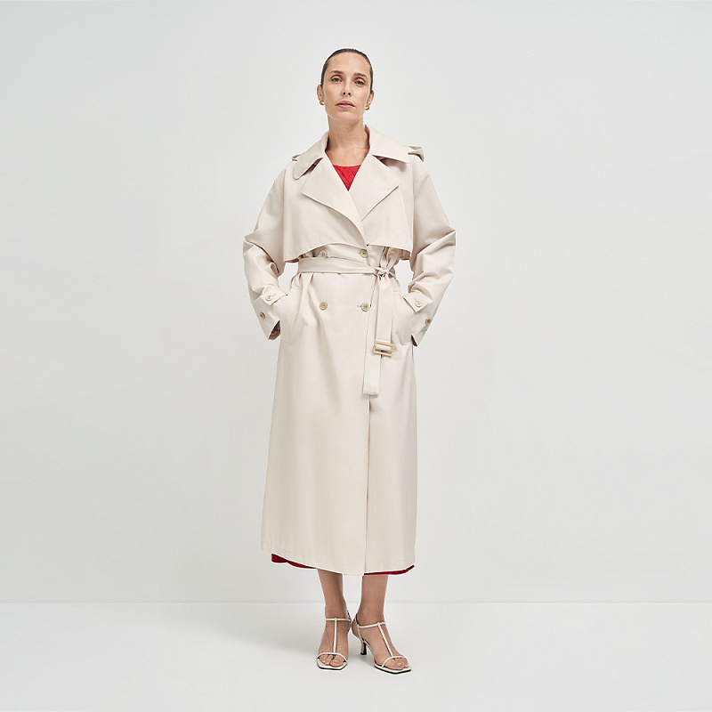 Плащ В26.Ш97.139 тёплый белый