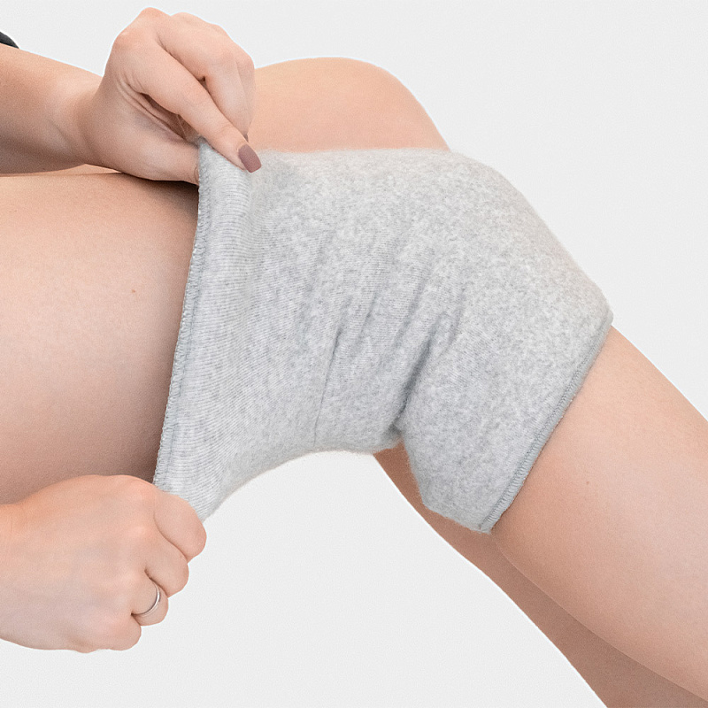 Наколенник согревающий стрейч серый