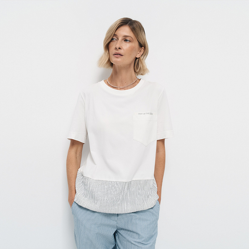 Блуза В25.Ш45.435 кокосовый крем