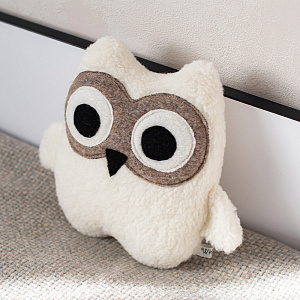 Сувенир Совёнок Букля белый