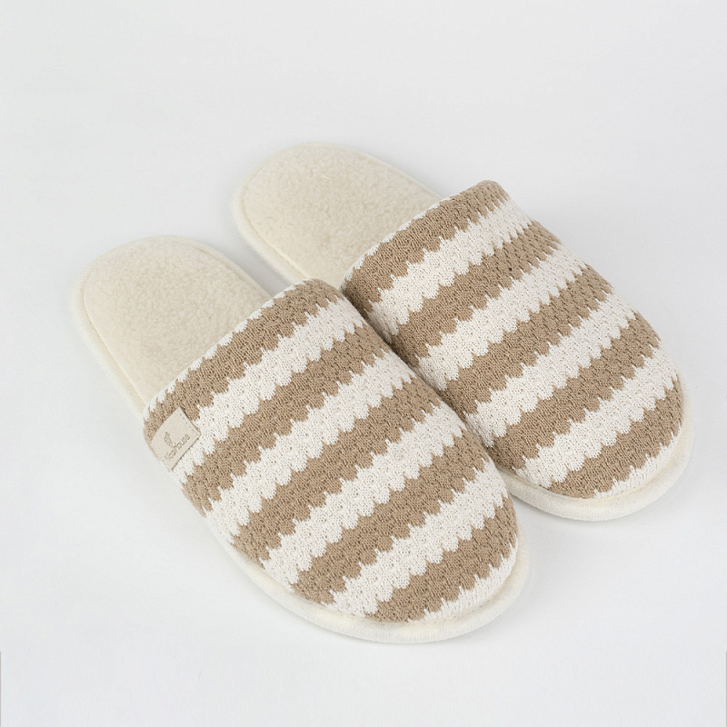 Домашние тапочки Таффи молочно-бежевый