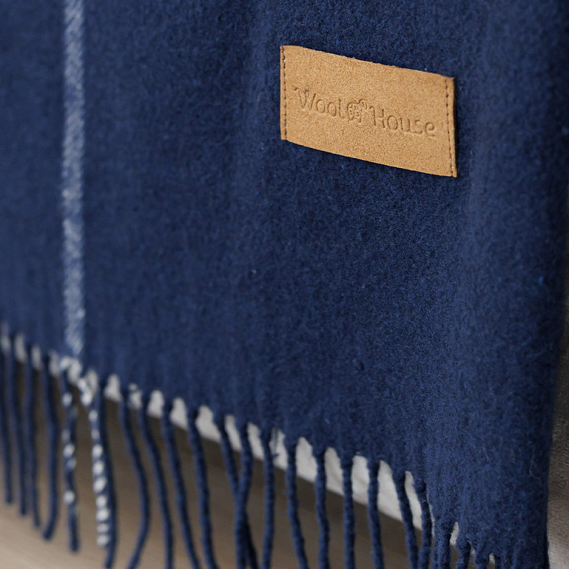 Плед Трентино синяя клетка