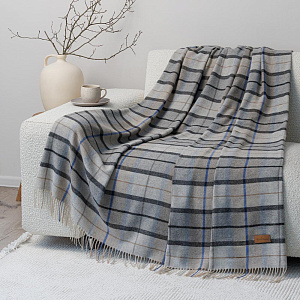 Плед Тревизо синяя клетка