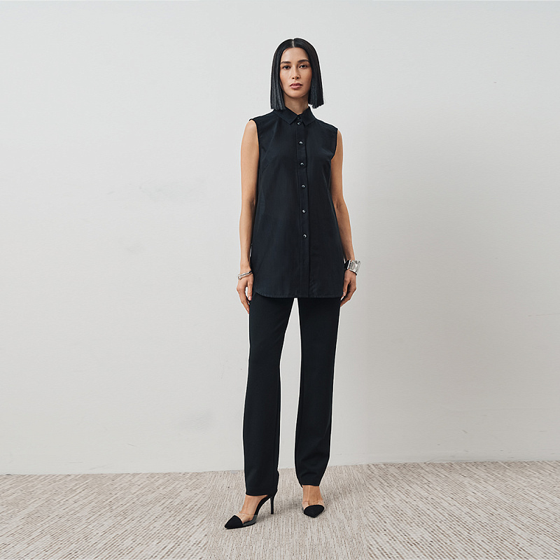 Блуза (топ) О24.Ш46.375/1 сумеречный черный