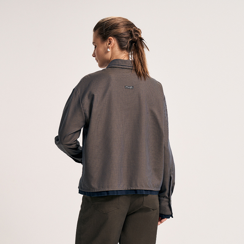 Блуза О25.Ш40.504 мерцающий гравий