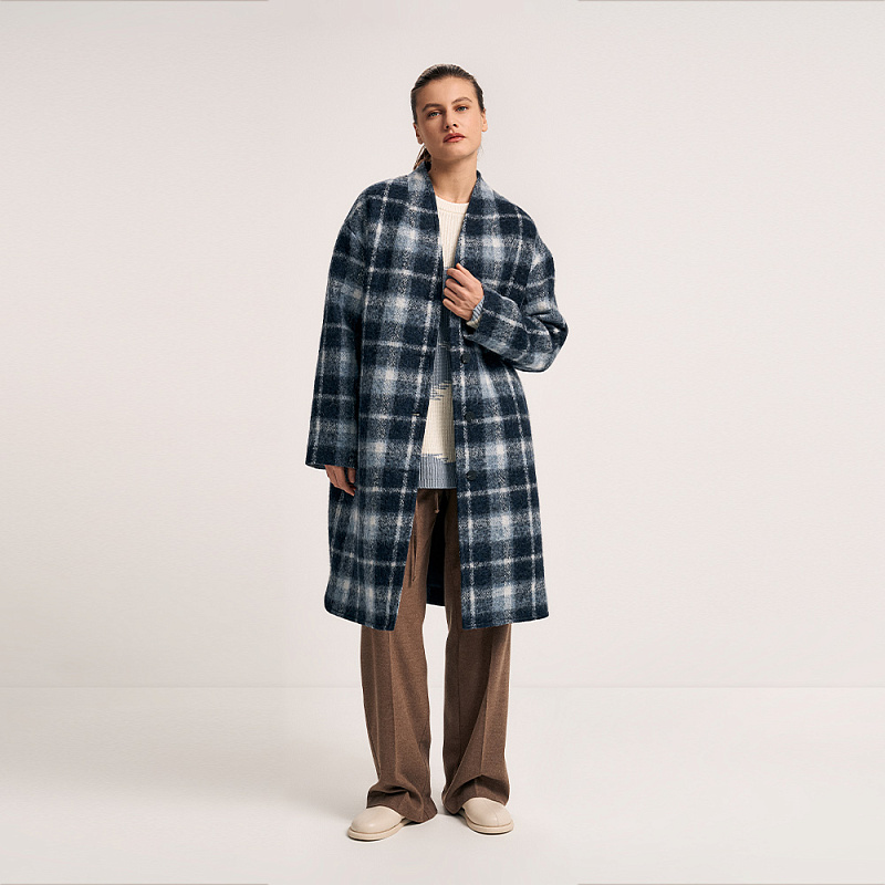 Пальто О25.Ш90.142/1 таинственный кобальт