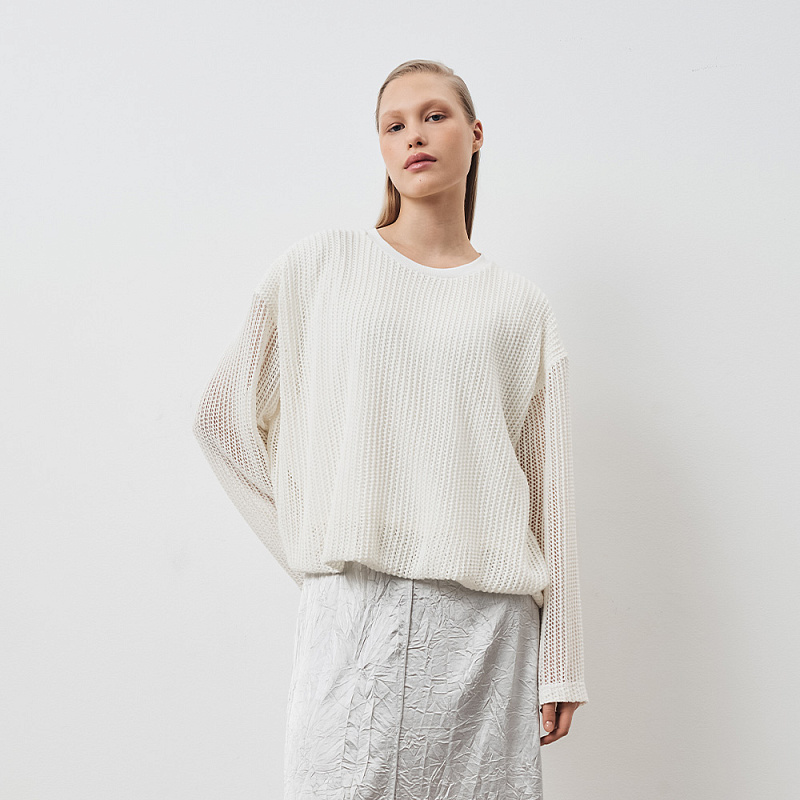 Блуза О24.Ш44.402 молочная рябь