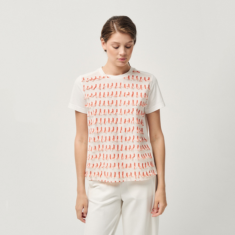 Блуза BAS.Ш45.264 рыжая бахрома