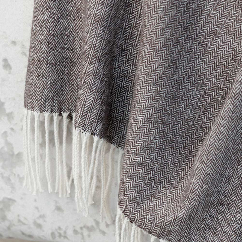 Плед Трентино коричневая елочка