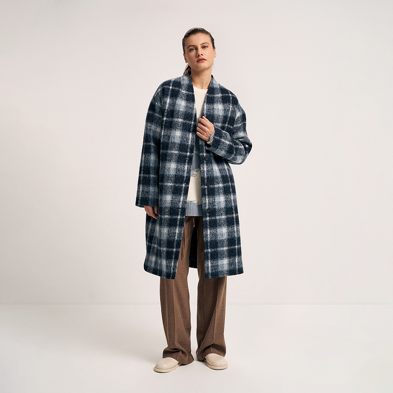 Пальто О25.Ш90.142/1 таинственный кобальт