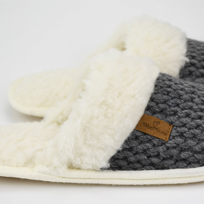 Домашние тапочки Эрия серый