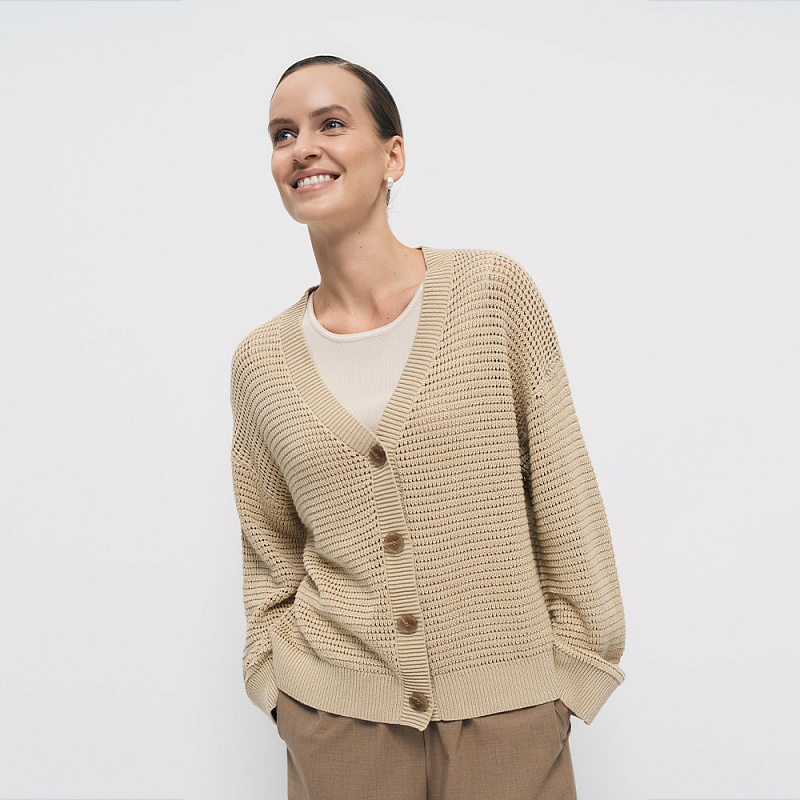 Жакет В25.TИ84.018/1 охристый лён