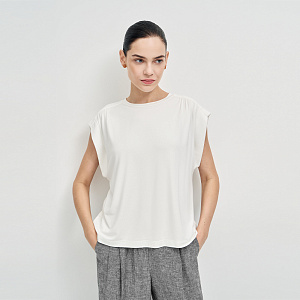 Блуза В26.Ш44.521 белый бисер