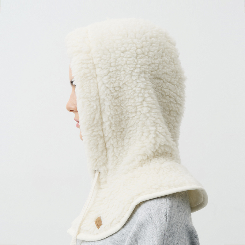 Шапка капор меховой белый