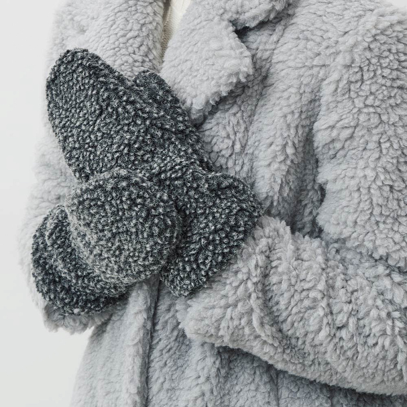 Варежки Бриджит черный меланж