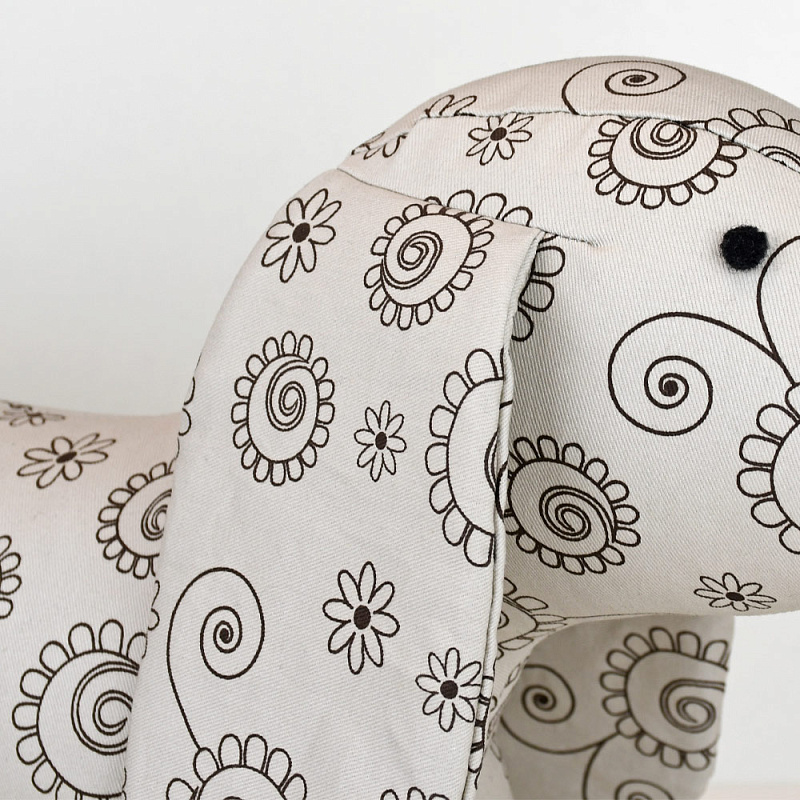 Подушка-валик Такса Раиса, бежевая