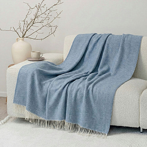 Плед Трентино голубая елочка