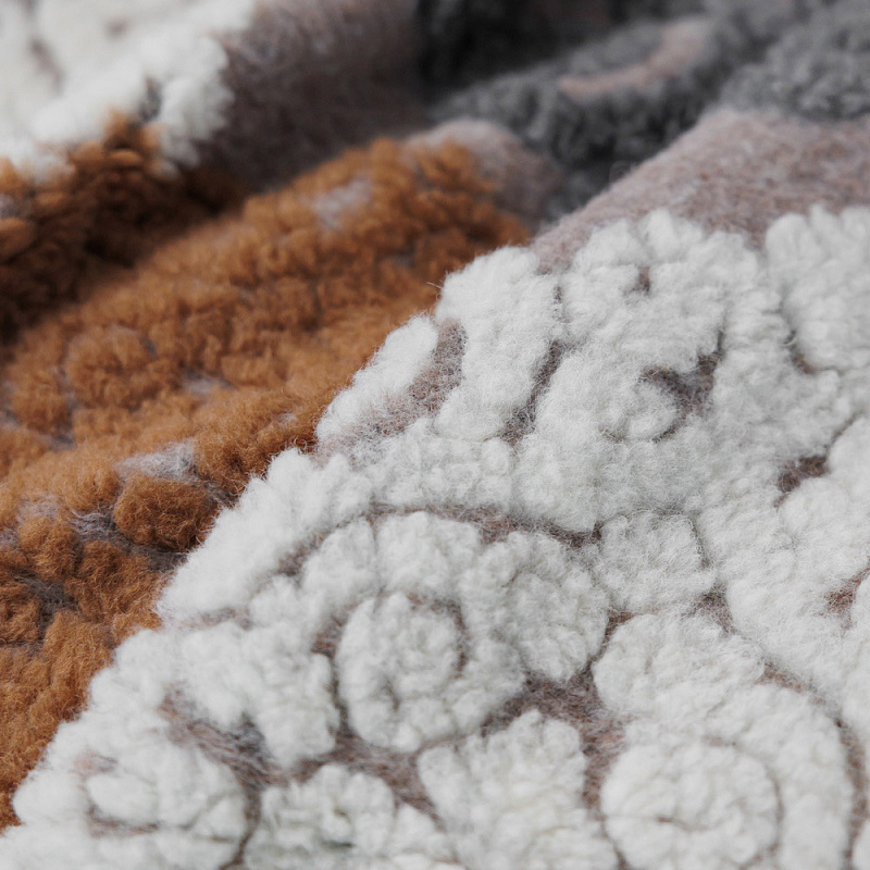 Плед Колористика орнамент коричневый