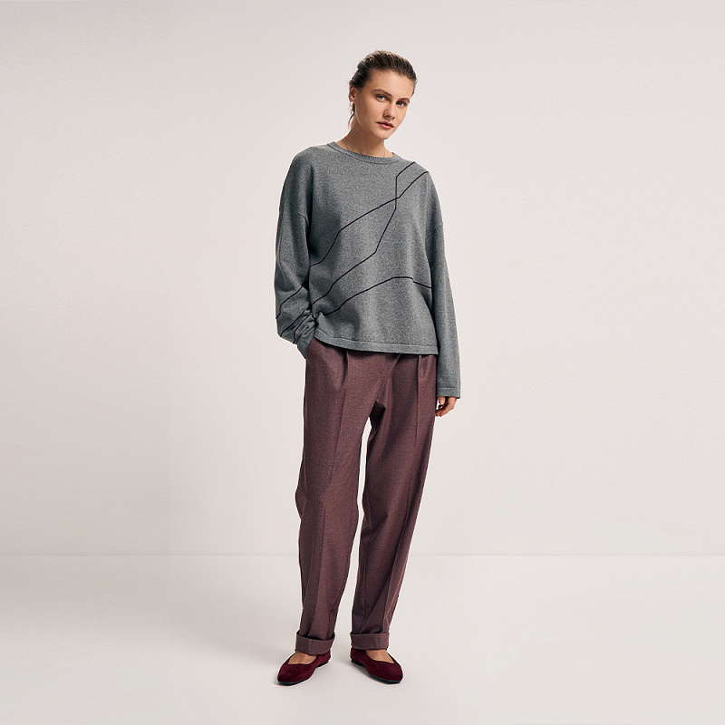 Пуловер О25.ТИ80.259 пепельная комета