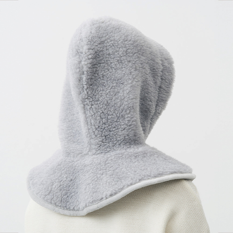 Шапка капор меховой серый