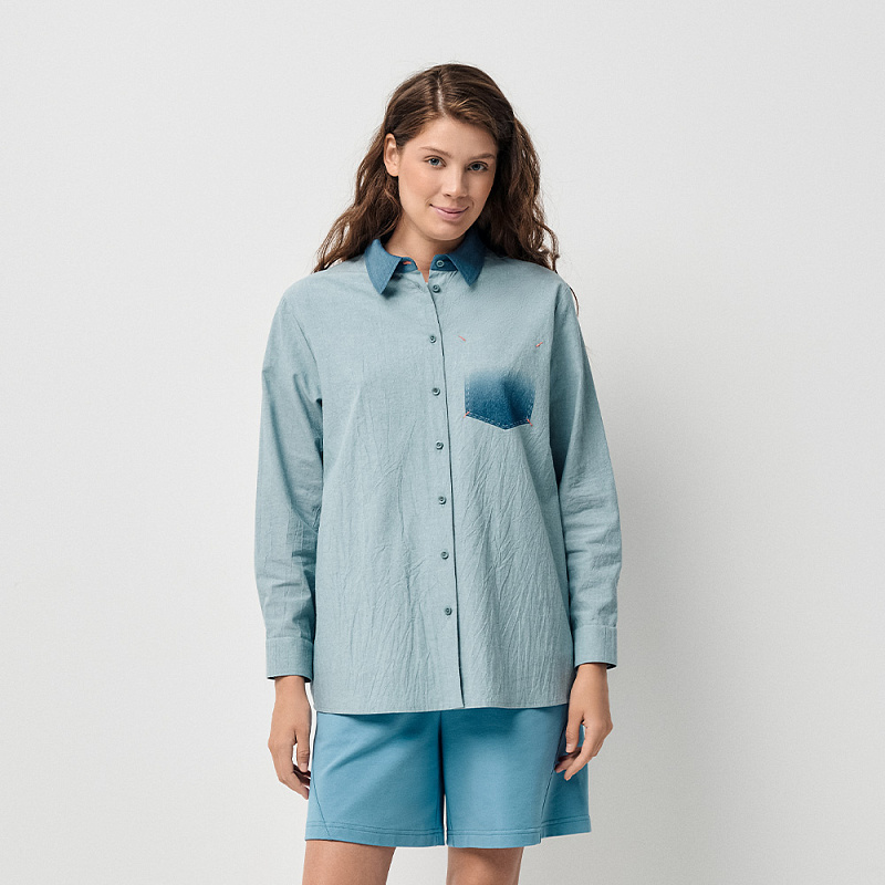 Блуза WВ25.Ш42.411 голубой мираж