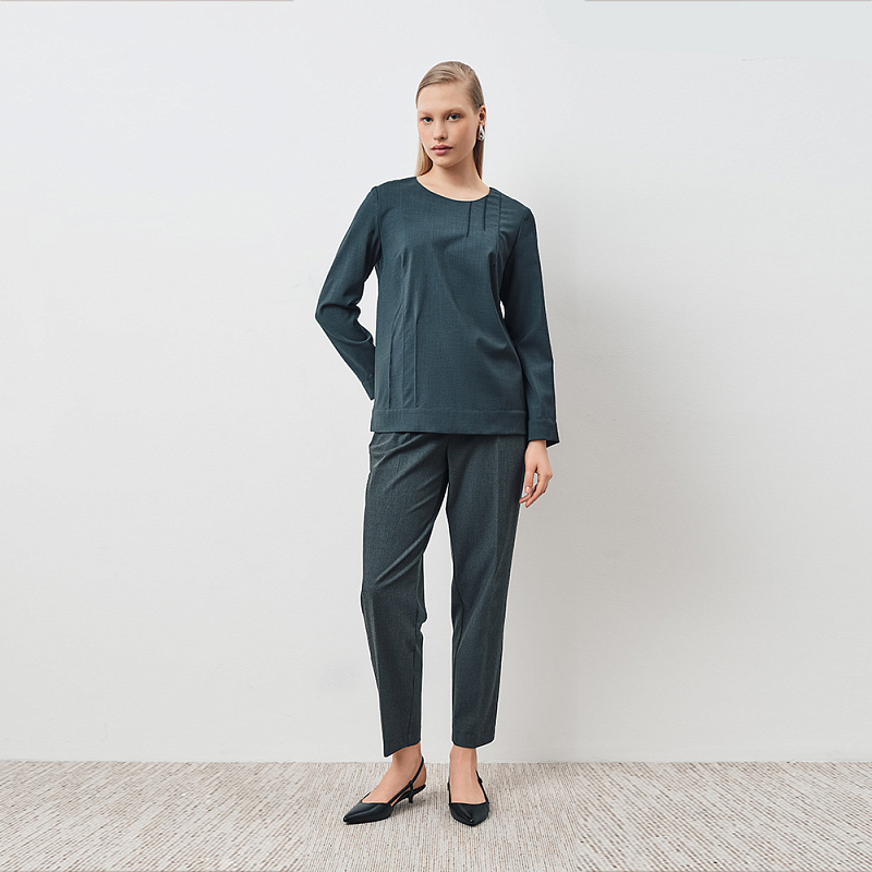 Блуза О24.Ш41.382 гранитовый серый