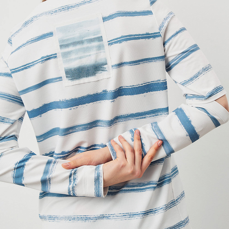 Блуза О24.Ш44.397 лазурная волна